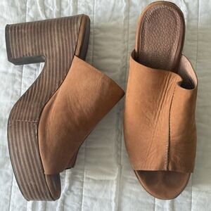 Seychelles Leather Platform Sandal Vacchetta Boho Women 8.5 Shoes Anthropology‎